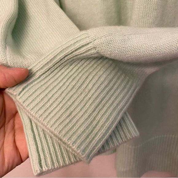 Gap mint green thin knit Long sleeve open front sweater cardigan wool blend S - Picture 7 of 9